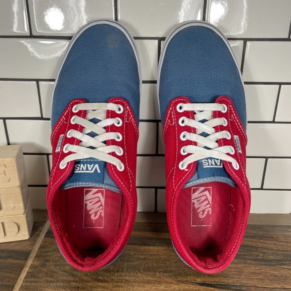 Vans Atwood Mens Size 8.5 Shoes Blue Red Canvas Low Top Lace Up Skate Sneakers main image 11